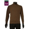 William Lockie pull homme slim fermeture zipée laine ecosse