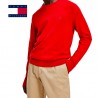Pull coton et soie col rond Tommy Hilfiger