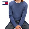 Pull coton et soie col rond Tommy Hilfiger