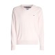 Pull coton et soie col V Tommy Hilfiger