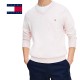 Pull coton et soie col V Tommy Hilfiger