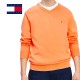 Pull coton et soie col V Tommy Hilfiger