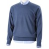 Pull homme laine merinos col rond 100% laine merinos - chiné